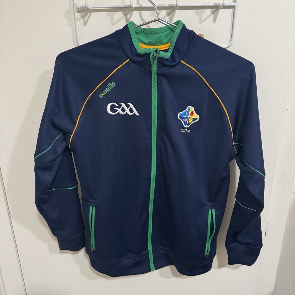 Oneill's Gaelic Football GAA Hurling Blue Track Jacket Ireland "Eire" Age 13